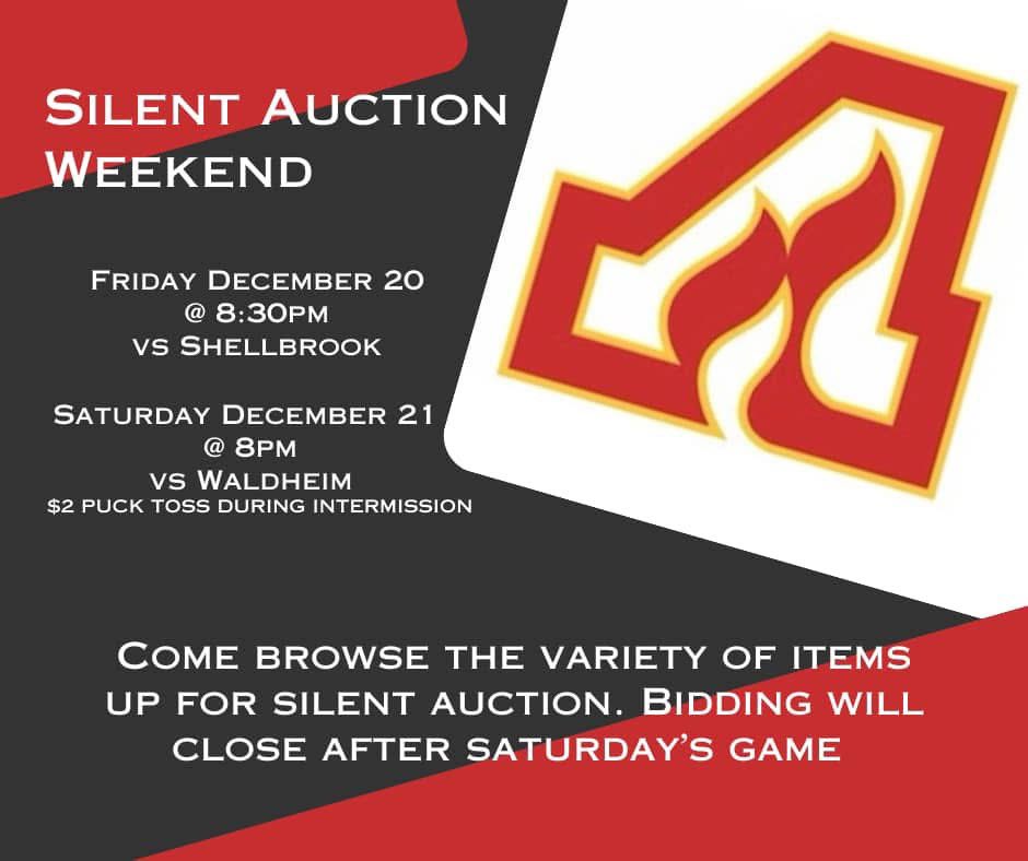 Allan Flames (@allanflames) on Twitter photo Tomorrow Friday Dec 20th, we host the <a href="/shellbrook_elks/">Shellbrook Elks Senior Hockey Club</a> for the first of back to back home games this weekend.
Itβs also the first night of our annual silent auction, which is open Friday and Saturday night
Come check out a variety of prizes to bid on!
#SrMens #TRHL Tomorrow Friday Dec 20th, we host the <a href="/shellbrook_elks/">Shellbrook Elks Senior Hockey Club</a> for the first of back to back home games this weekend.
Itβs also the first night of our annual silent auction, which is open Friday and Saturday night
Come check out a variety of prizes to bid on!
#SrMens #TRHL