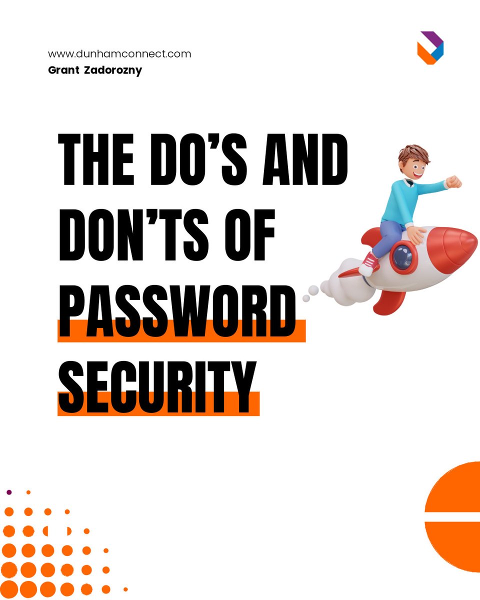 TheDunhamGroup's tweet image. Passwords are the least secure and most often compromised method of security. Here are some quick and easy methods to implement that’ll help protect yourself online. 

Contact us for all your Web and IT needs. Visit our website: dunhamconnect.com 
.
 #Hamiltontechsupport