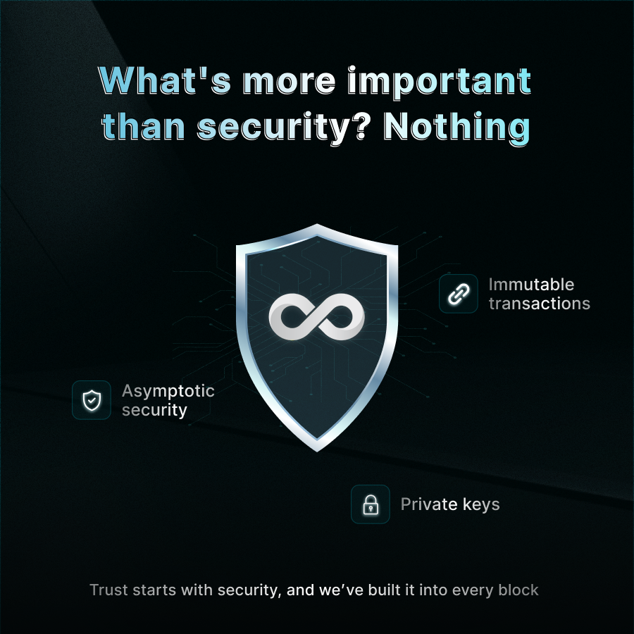 What's more important than security? Nothing.

That's why the Diamante network offers:

✅ Asymptotic security against advanced cyber threats
✅ Immutable transactions to prevent tampering
✅ Private keys for complete user control
✅ Quantum-resistant cryptographic algorithms