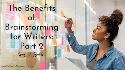 terrywhalin's tweet image. The Benefits of Brainstorming for Writers, Part 2 by bestselling novelist and conference director Cindy K. Sproles (@CindyDevoted) on @EdieMelson bit.ly/4fig4He #writing #brainstorming #writingtips