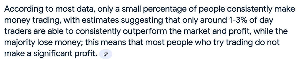 97-99% of people DO NOT MAKE MONEY TRADING

even in a full blow bull market

and we are currently watching in real time why bull markets arent as easy as people think they are

also how/why most people (even those who have been around while) dont make it

it always has &amp; always