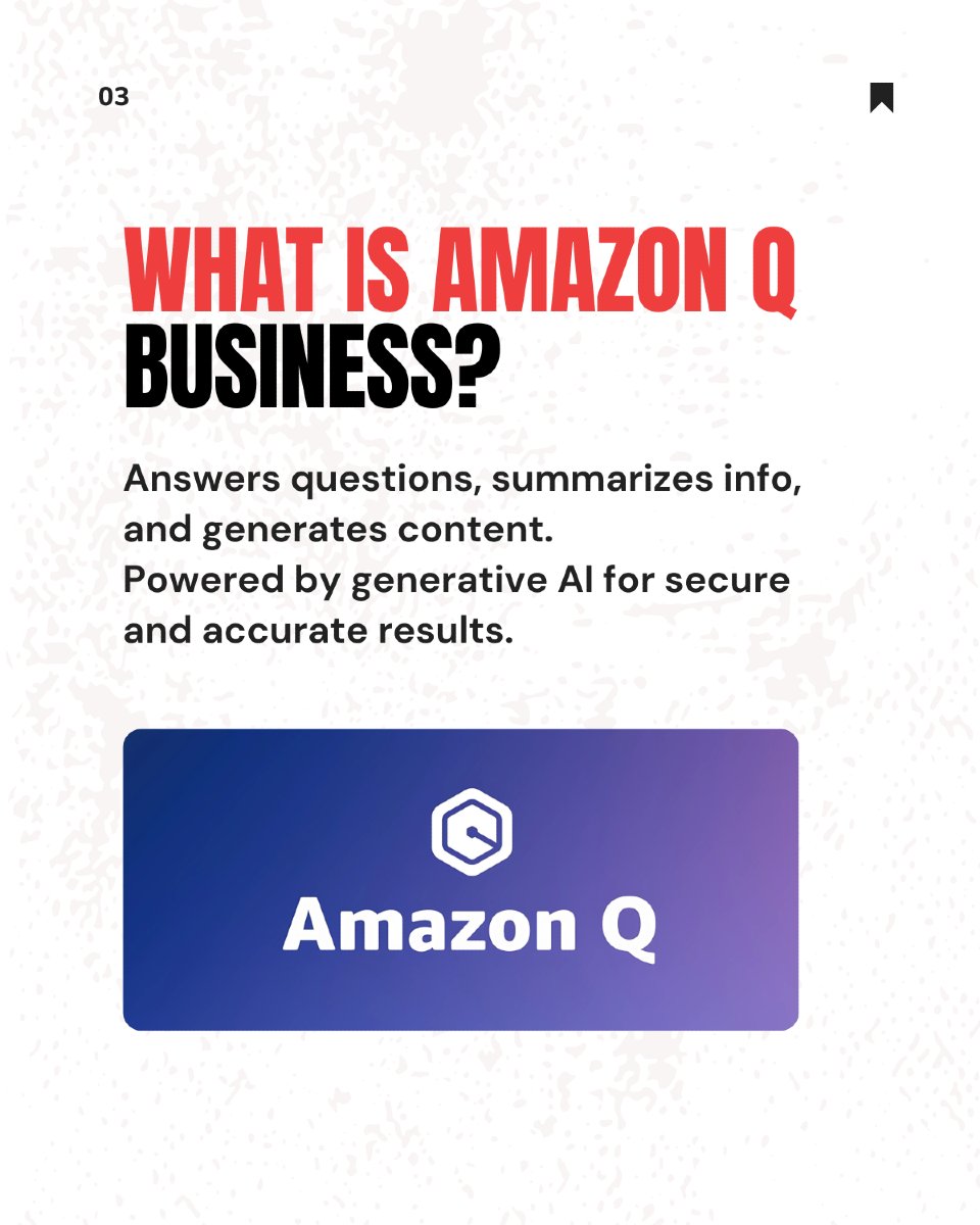 TrackItCloud's tweet image. Amazon Q Business now integrates with Amazon QuickSight!
Unify structured and unstructured data for smarter, faster decisions. Get real-time insights from documents, dashboards, and more—all in one app.
#AmazonQBusiness #QuickSight #AWSIntegration #DataAnalytics #GenerativeAI