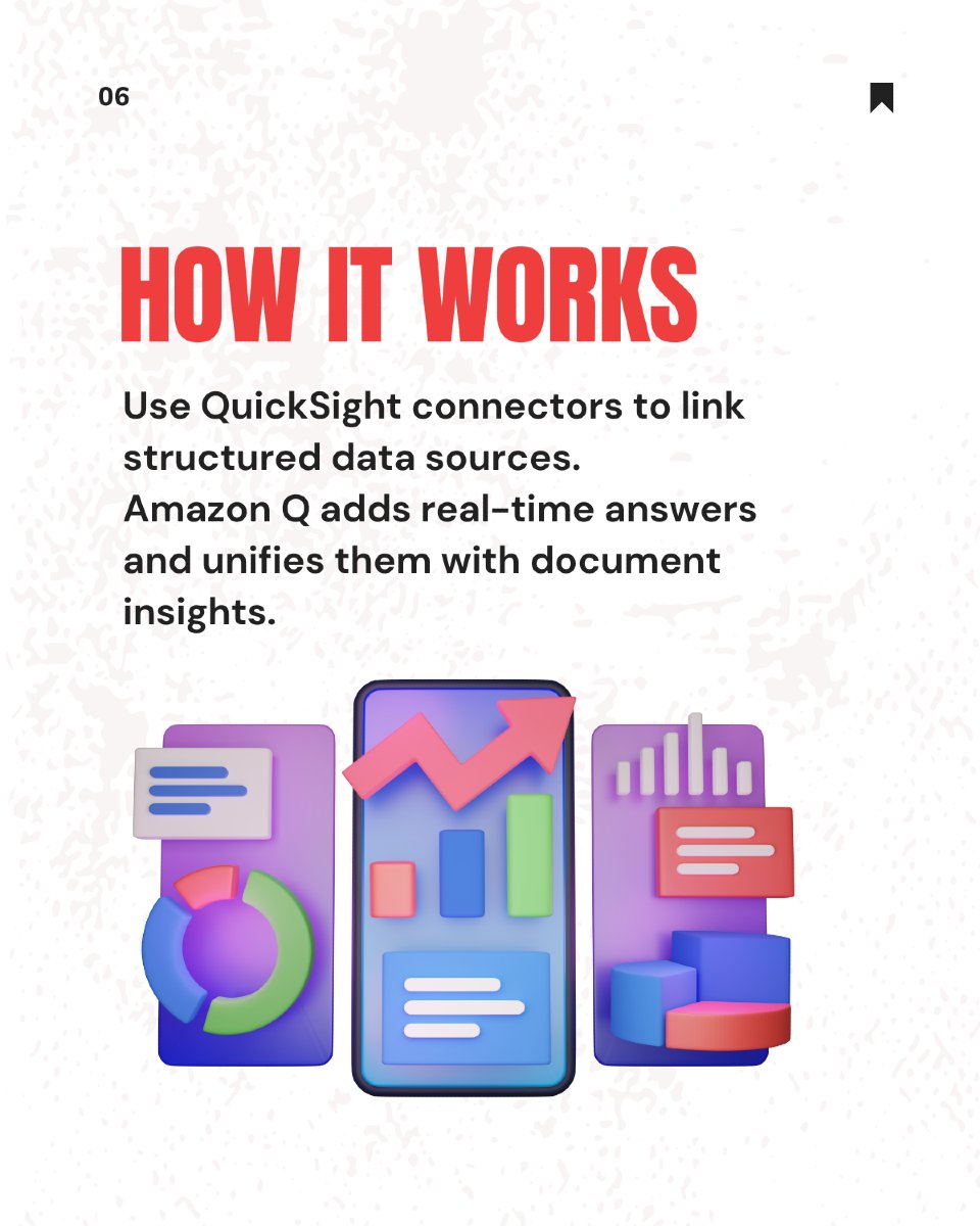 TrackItCloud's tweet image. Amazon Q Business now integrates with Amazon QuickSight!
Unify structured and unstructured data for smarter, faster decisions. Get real-time insights from documents, dashboards, and more—all in one app.
#AmazonQBusiness #QuickSight #AWSIntegration #DataAnalytics #GenerativeAI
