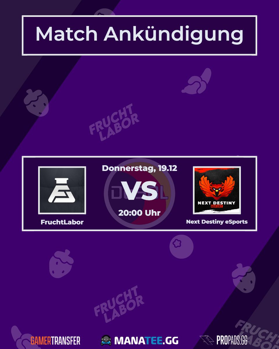 Heute geht es direkt weiter mit der nächsten Season der <a href="/DeSBLR6/">DeSBL Rainbow Six</a> Ultimate #26. 🔥
Am ersten Spieltag spielen wir gegen das Team von Next Destiny eSports Main. Wir hoffen auf ein spannendes erstes Game der Season und natürlich auch auf einen Sieg! 🚀