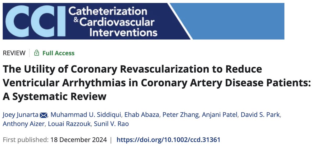 Joey Junarta (@junartamd) on Twitter photo This review was a fun collaboration between <a href="/nyulangone/">NYU Langone Health</a> EP and IC
Thank you for all the guidance 🙏🏻 <a href="/SVRaoMD/">Sunil V. Rao</a> <a href="/DavidParkLab1/">David Park Lab</a> <a href="/LouaiRazzouk/">Louai Razzouk, MD MPH</a>
doi.org/10.1002/ccd.31… This review was a fun collaboration between <a href="/nyulangone/">NYU Langone Health</a> EP and IC
Thank you for all the guidance 🙏🏻 <a href="/SVRaoMD/">Sunil V. Rao</a> <a href="/DavidParkLab1/">David Park Lab</a> <a href="/LouaiRazzouk/">Louai Razzouk, MD MPH</a>
doi.org/10.1002/ccd.31…