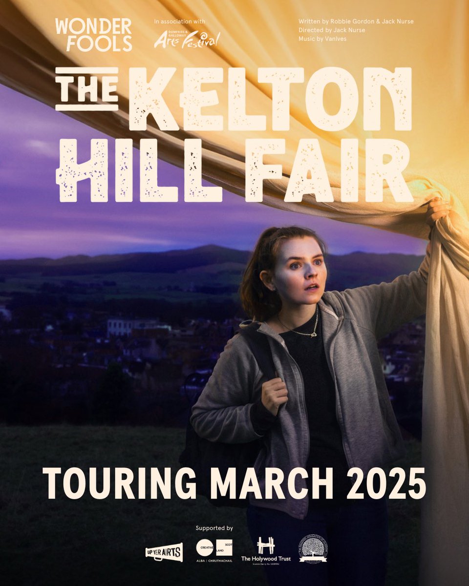 1/2 📣 POSTER REVEAL 📣

The Kelton Hill Fair is coming to Dumfries &amp; Glasgow in March  2025. 🎪

We’ll be announcing our Dumfries &amp; Galloway venue early January.

👉 Find out more: wonderfools.org/projects/the-k…

#KeltonHillFair #Theatre #Scotland #DumfriesandGalloway #Glasgow