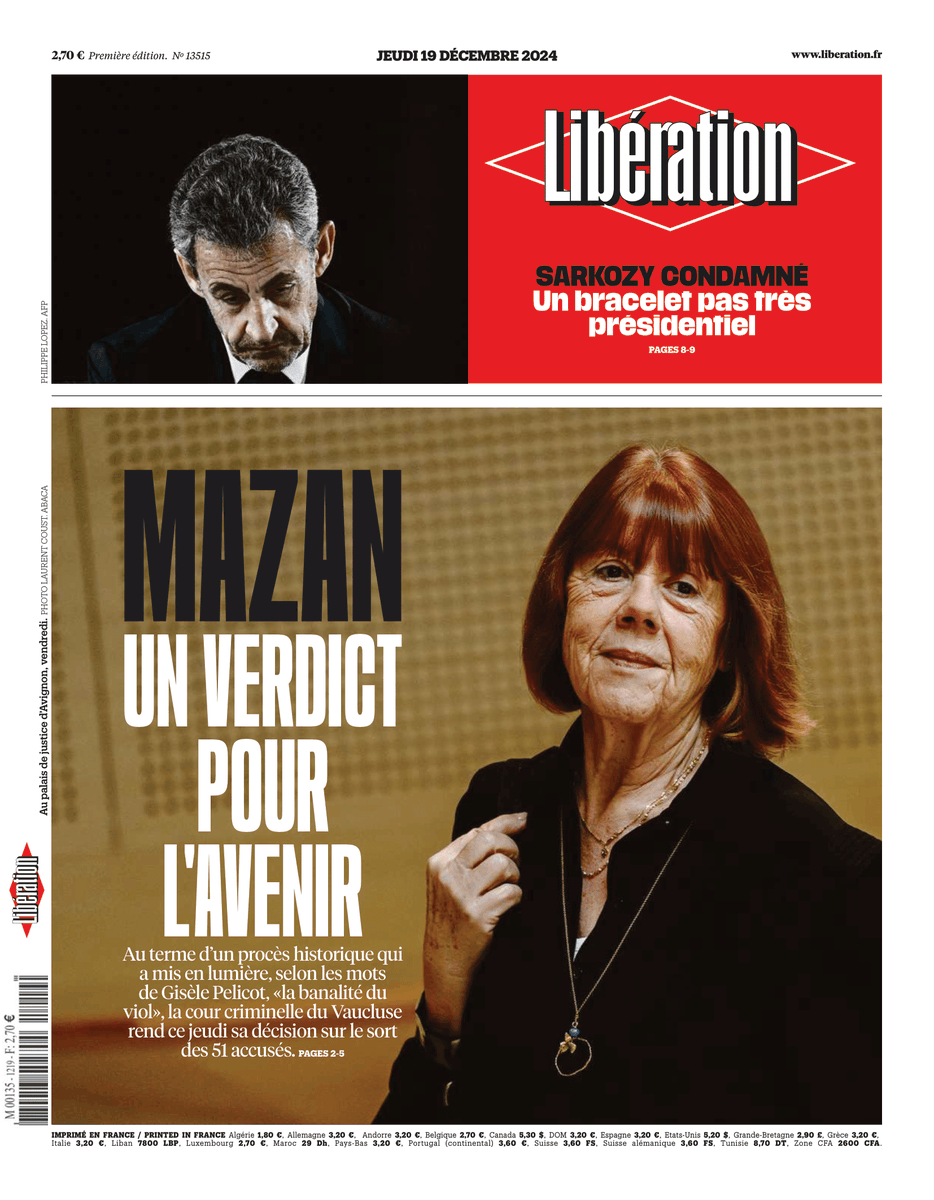 Helenebidard's tweet photo. Procès des #ViolsdeMazan. Les 51 coaccusés ont tous été jugés coupables de viols, viols aggravés (en réunion et administration de substance chimique), agressions sexuelles ou pour détention d'images pédopornographiques. Je salue le courage et la détermination de #GisèlePelicot https://t.co/wtFbx9mymj