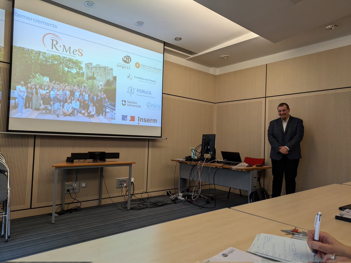 RMeS_UMR1229 @UnivAngers (@gerom_lab) on Twitter photo Congrats Dr Malory Couchot for your excellent PhD work and defense of your thesis entitled "Effects of preconceptional bariatric surgery on bone metabolism". Thanks to jury member <a href="/Julienpaccoujp7/">Julienpaccou@yahoo.fr</a> Profs Pascal Guggenbuhl, Martine Cohen-Solal & Helene Libouban.
@RMeS_UMR1229 Congrats Dr Malory Couchot for your excellent PhD work and defense of your thesis entitled "Effects of preconceptional bariatric surgery on bone metabolism". Thanks to jury member <a href="/Julienpaccoujp7/">Julienpaccou@yahoo.fr</a> Profs Pascal Guggenbuhl, Martine Cohen-Solal & Helene Libouban.
@RMeS_UMR1229