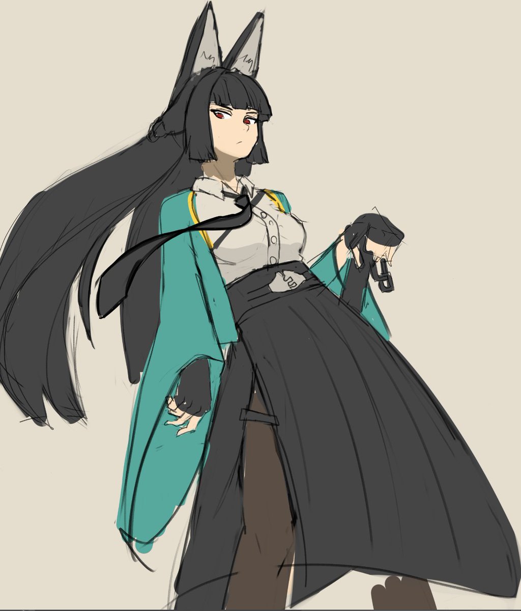 FuyuSketch's tweet photo. I wanted to sketch Hoshimi Miyabi 
#ZZZ https://t.co/6ZkopM565x