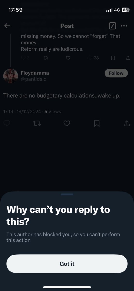 SeagullRichard's tweet image. You have to laugh.
On his timeline, @panlidsid has a dig at someone for blocking him.
Then he posts me a message on my timeline, but blocks me so that I can’t reply.
#honestly