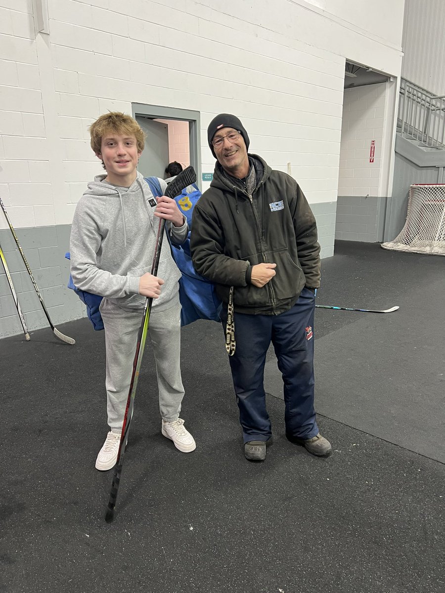 Shout out to Tony Zamboni!   David broke a skate blade, Tony lent his skates to David and he scored his first varsity goal wearing them!!!