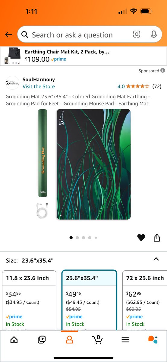 terrye_thorp's tweet photo. @KickWallz This grounding mat from @amazon would be nice-itβs $46
#groundingmat https://t.co/mReEztlfmX