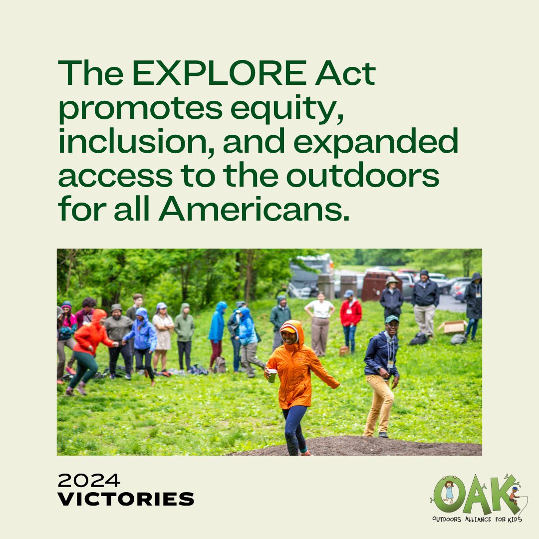 OAK_Updates's tweet photo. 🚨Great news! 🚨 The #EXPLOREAct just passed Congress. This bill ensures millions of kids, families and veterans who will benefit from more accessible outdoor spaces and recreation opportunities. Thank you Congress for passing this crucial bill for outdoor equity and access! https://t.co/35tAEZCvA9