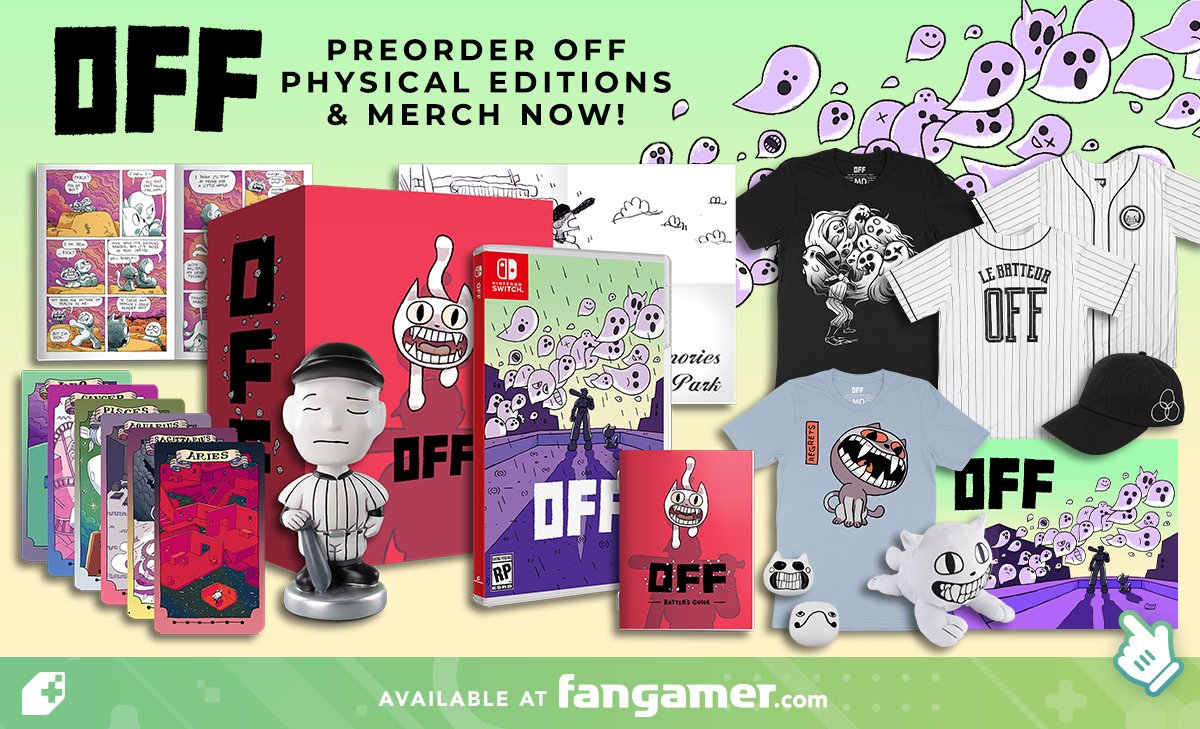 Fangamer's tweet image. OFF is coming to Steam and Nintendo Switch!
Preorder the physical edition (and lots more) here: fanga.me/r/off-collecti…