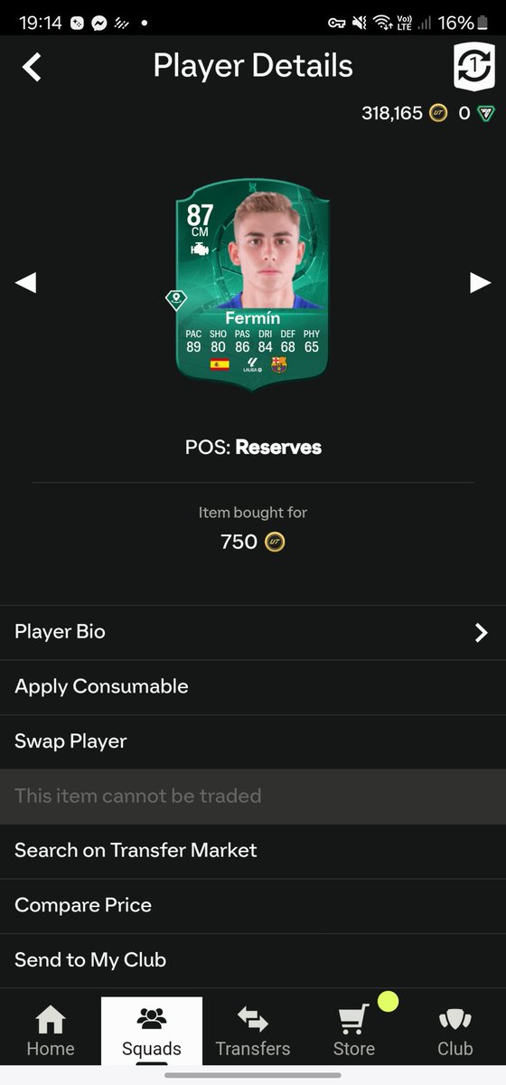 DaneCzech's tweet photo. @FUTBIN Love that card but doesnt get in the XI at the moment sadly https://t.co/QmuPjRM8Kl