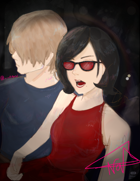 __n9nzi's tweet photo. leon and ADAAA!!! (plzzz dont flop)
#Residentevil #residentevilfanart #re4r #adawong #inconsistentartstyle #leonkennedy https://t.co/mUczPgYECc