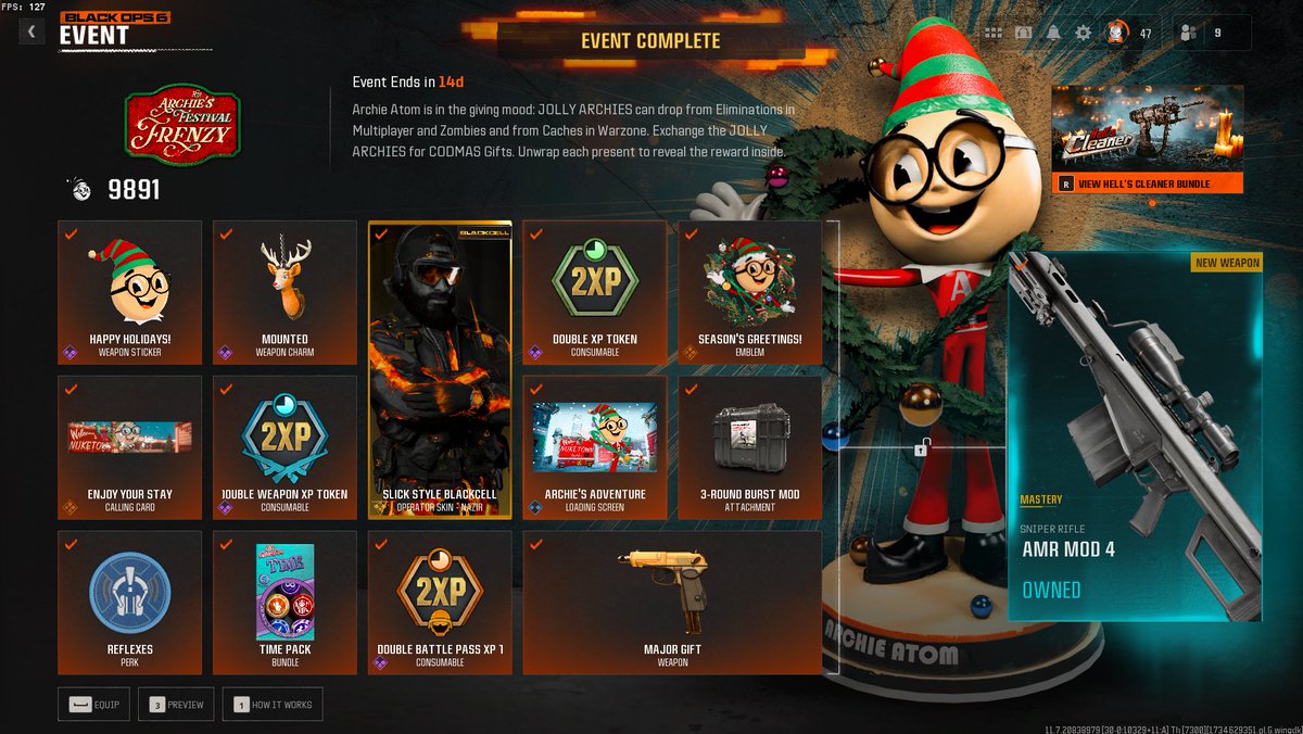 kingbongo76's tweet image. ARCHIES FESTIVAL FRENZY COMPLETED...COD NEED TO MAKE A DIFFERENT GAME OR STOP FOR A COUPLE YEARS....14 DAY EVENT DONE INSTANTLY @CallofDuty @BO6CODInformer SMH GUYS #badgame #codevent #CallofDutyBlackOps6