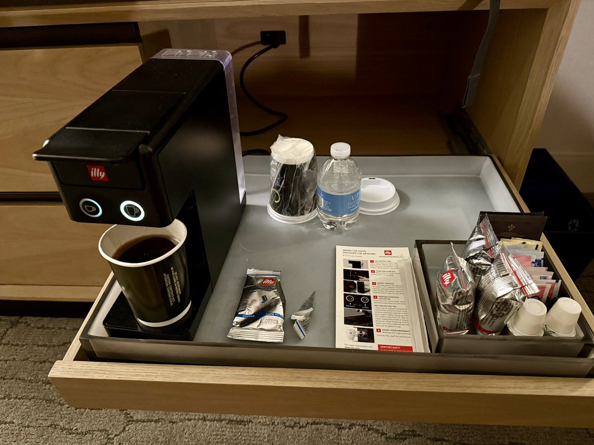 Trying to figure out a hotel coffee maker when you are already coffee deprived is a special kind of torture.