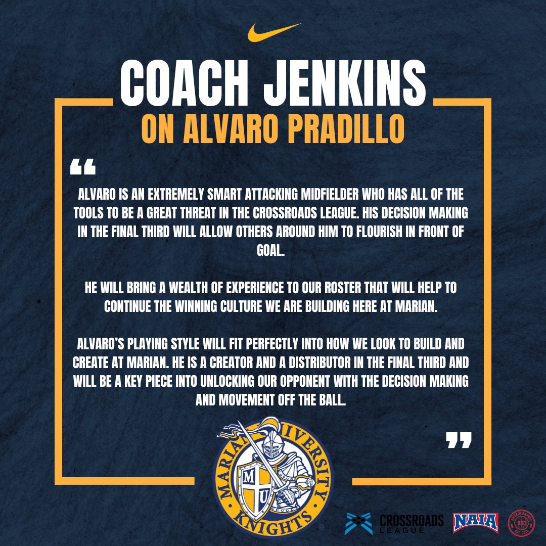 Alvaro Pradillo Inks with the Knights ✍️

We are delighted to add Alvaro Pradillo to our incoming 2025 fall class.

#GoKnights ⚔️