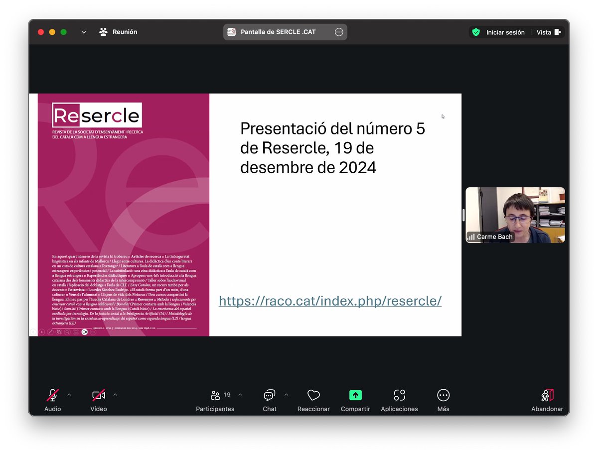 Després de la seva presentació ja està disponible el cinquè número de la revista Resercle. Gaudiu-lo!📎raco.cat/index.php/rese…