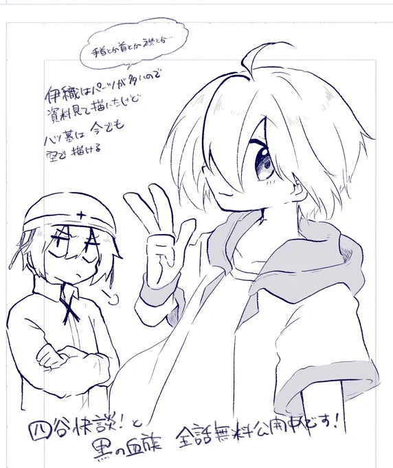 原稿中のらくがき 