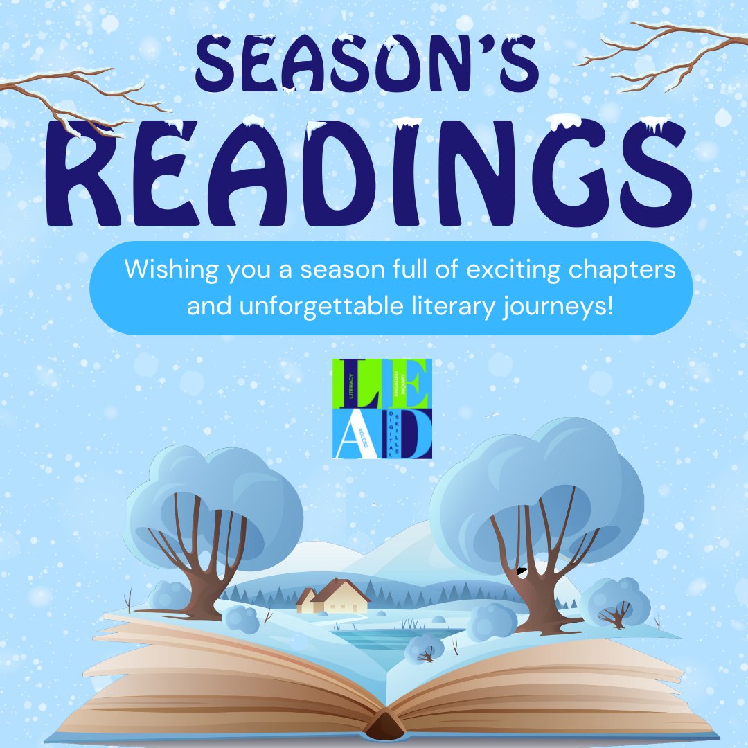 JCPS_LMS's tweet photo. Happy Holidays from Library Media Services! As we wrap up this semester, we wish you joyful journeys filled with magical stories. See you in the new year, ready to continue the #LiteracyRoadTrip together! #JCPSLibraries #LibrariansLeadingTheWay #READ #Literacy @JCPSLMSDrLynn https://t.co/LhzqkJwpAf