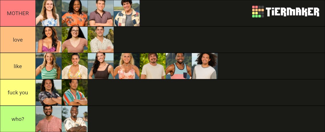 lemonlohan_'s tweet image. my #survivor47 tier, after the 1st ep, and after the finale