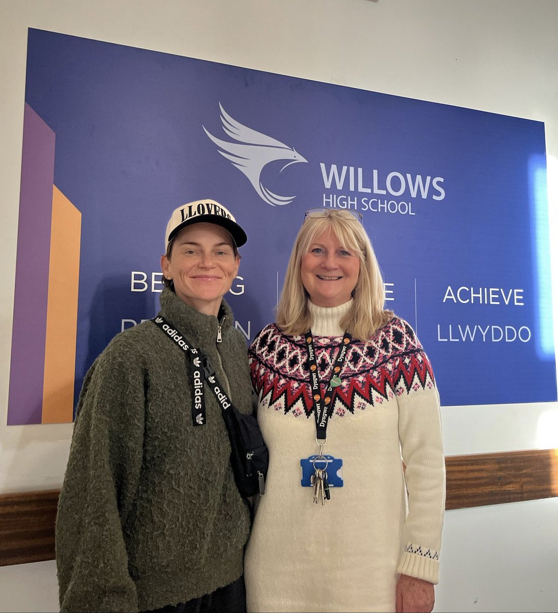 Huge thanks to <a href="/JessFishlock/">Jessica Fishlock MBE</a> for visiting <a href="/willowshigh/">Willows High School</a> today to inspire our staff and pupils. #TheWillowsWay #Believe