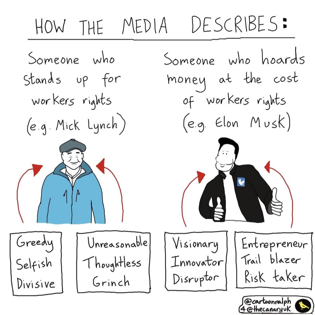 About sums up the Mail, Sun, Times, Telegraph, Express, Metro, Evening Standard, Spectator, UnHerd, Spiked, The Critic, GB "News", TalkTV, &amp; the BBC.