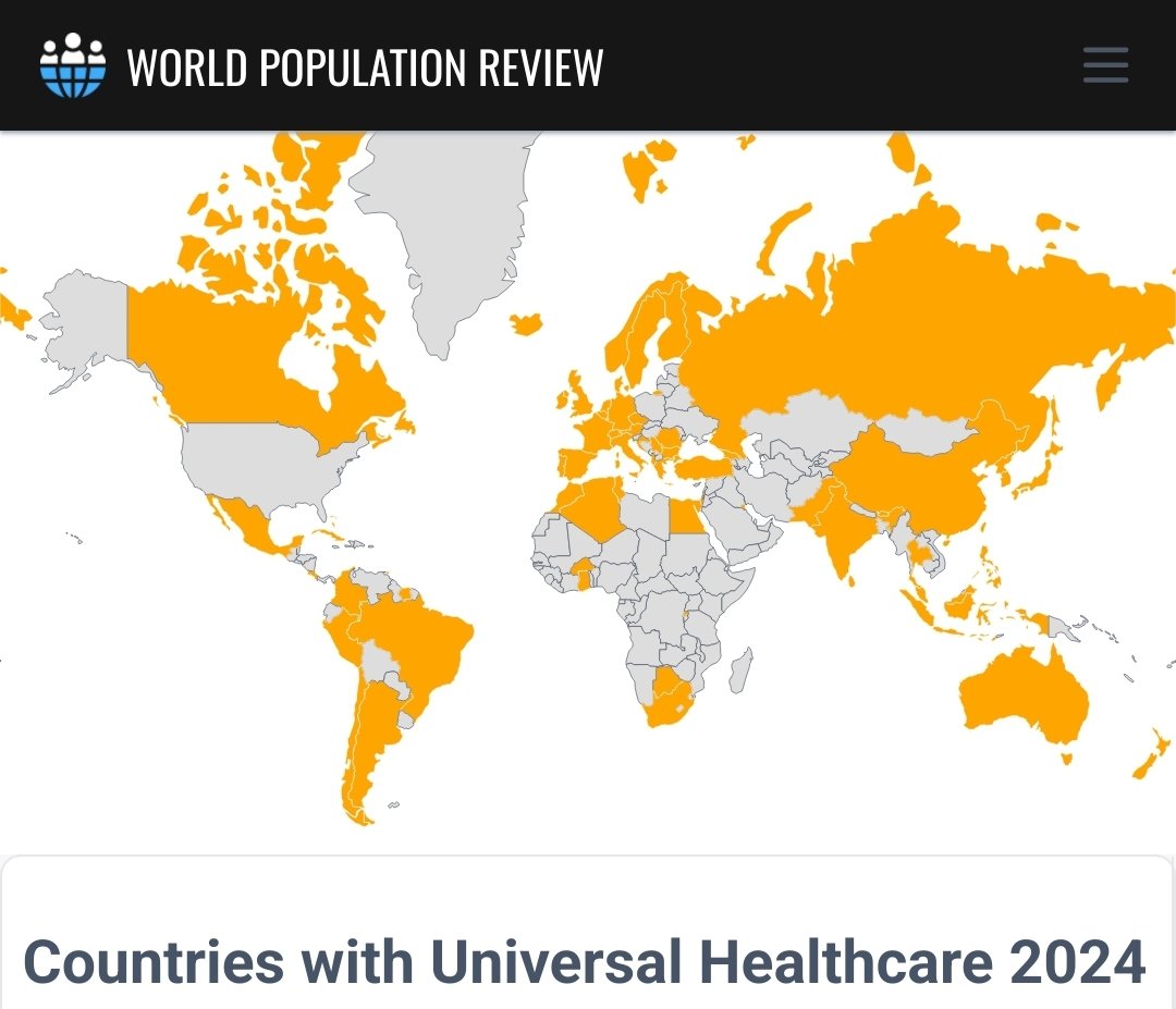 productofbc's tweet photo. @El_garcan @daily_chime @JeanCharest_ Not just Europe. Here is a map to help you, orange coloured ones are the ones with universal healthcare. Notice there are countries not aligned with the US coloured orange. https://t.co/uMJpXpUhcL