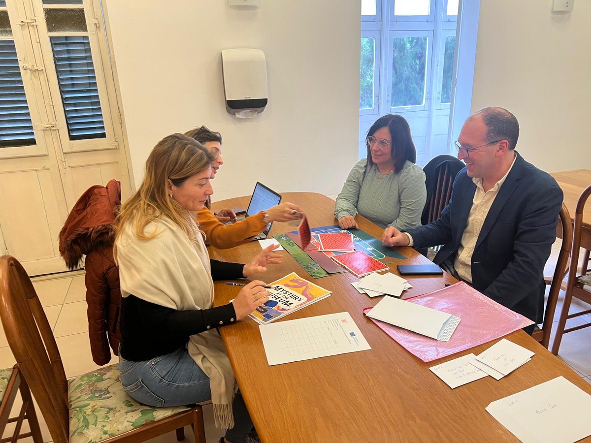 Cthinkit's tweet image. Prof. Leonard Busuttil &amp;amp; Dr. Diane Vassallo met SFCE to discuss the #CThinkIT board game, its trials in schools &amp;amp; impact on critical thinking in young learners. Exciting progress in game-based learning! 🧩✨ #ErasmusPlus #ComputationalThinking #GameTesting