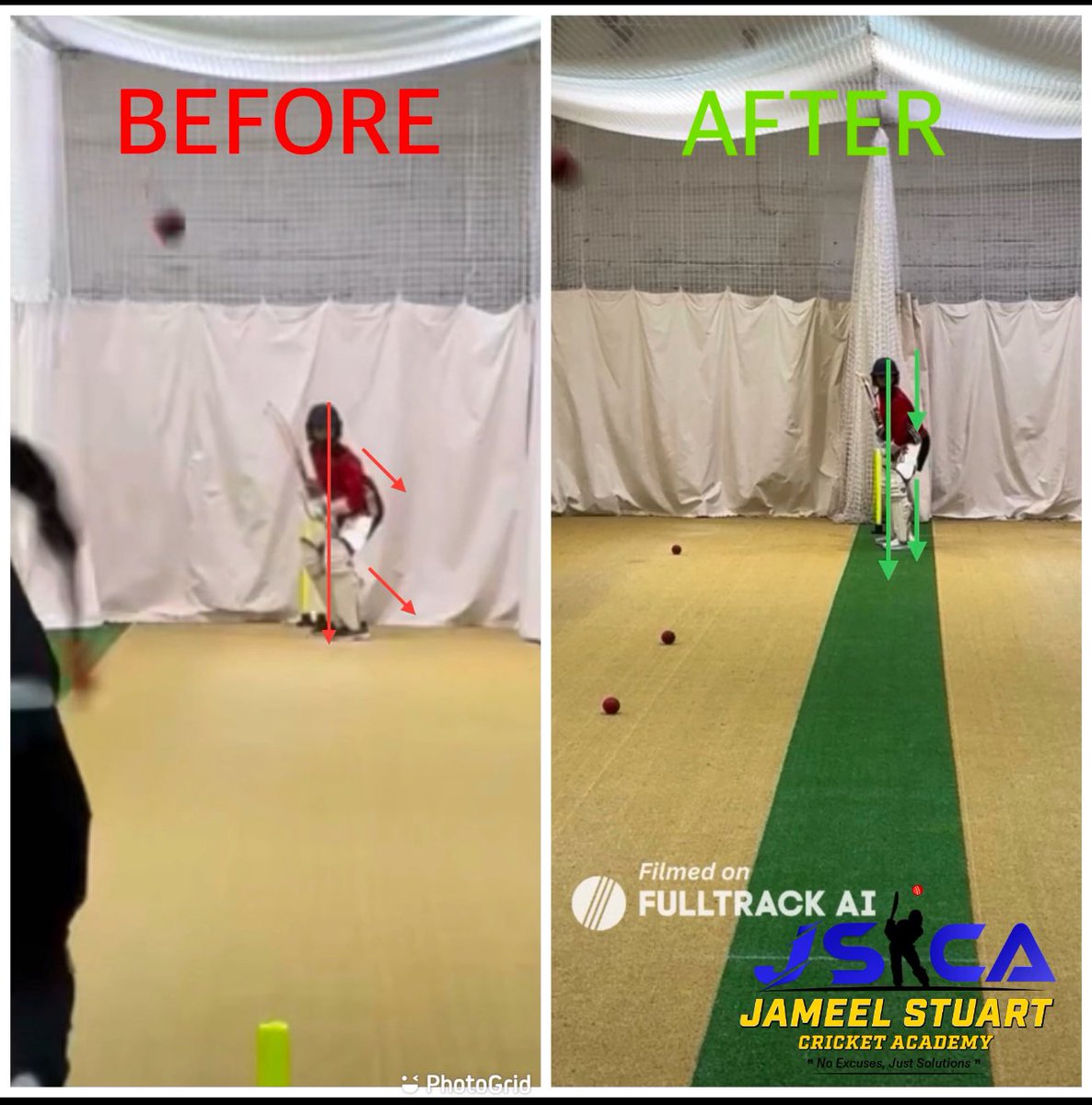 A great few sessions working with Lancashire u13 batter Hrithvik Prakash working on alignment, meeting ball at its end point moving forward allowing him to present a much straighter bat bath towards all lines of delivery. Video footage to follow. #NoExcusesJustSolutions