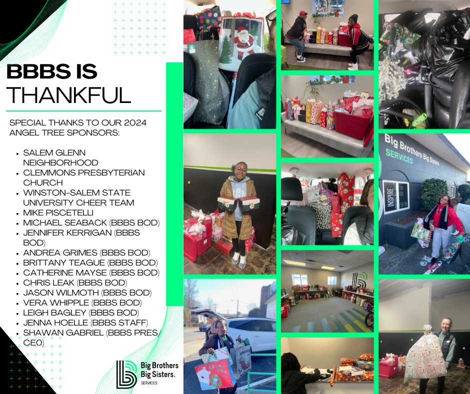 Thankful Thursday!
We’re filled with gratitude for the incredible generosity of our 2024 Angel Tree sponsors! Your kindness and support have brightened the holidays for so many of the youth and families we serve. 
#BBBSGratitude #AngelTreeSponsors #BigBrothersBigSisters