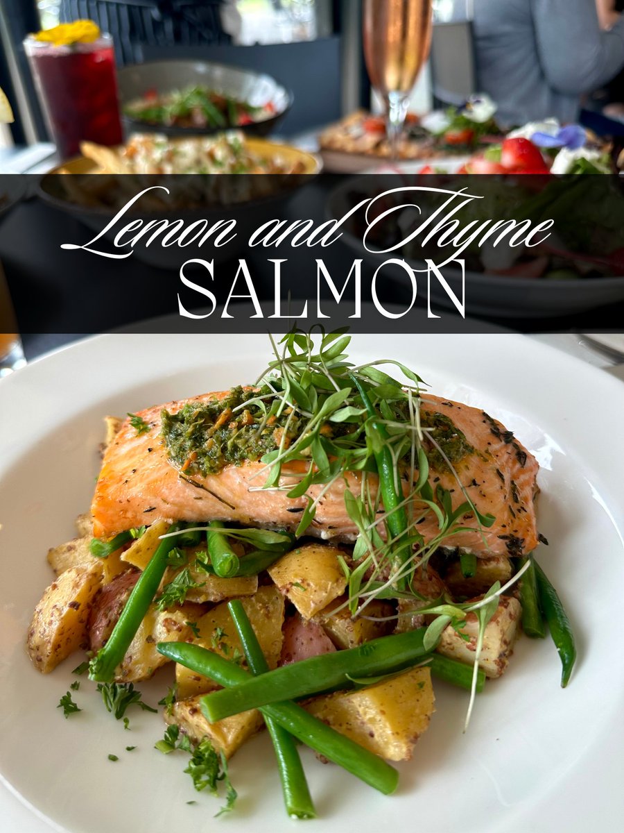 deYoungCafe's tweet photo. Savor our Lemon & Thyme Salmon with roasted Yukon potatoes, mustard dressing, and French beans — a true taste of elegance. 🍽️✨
🍴 Visit the de Young Cafe for your next delicious meal!
#DeYoungCafe #GoldenGateParkEats #MuseumDining #BayAreaFoodie #SFArtEats https://t.co/0nwD9gm9Bu