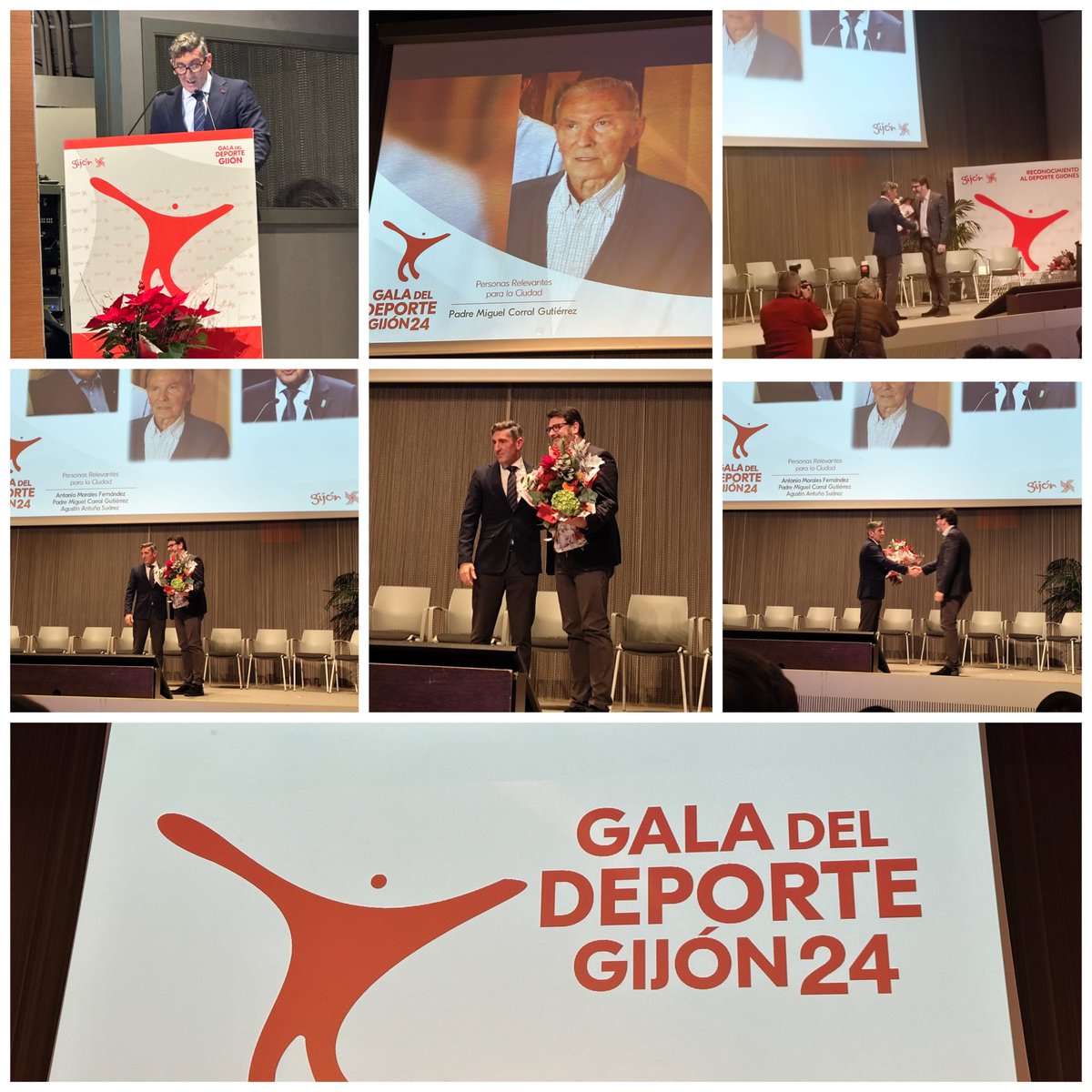 En la Gala del Deporte de <a href="/gijon/">Gijón/Xixón</a> 2024 se ha realizado un homenaje póstumo al P. Miguel Corral CMF, coordinador de deportes #CODEMA 40 años, por su gran labor en el fomento del deporte escolar. Gracias al concejal de deportes <a href="/jorgepaneda/">jorge Pañeda</a> y al <a href="/PDMGijon/">Gijón/Xixón Deporte</a>. <a href="/cmfsantiago/">Claretianos Santiago</a> <a href="/EC_Asturias/">EC Asturias</a>
