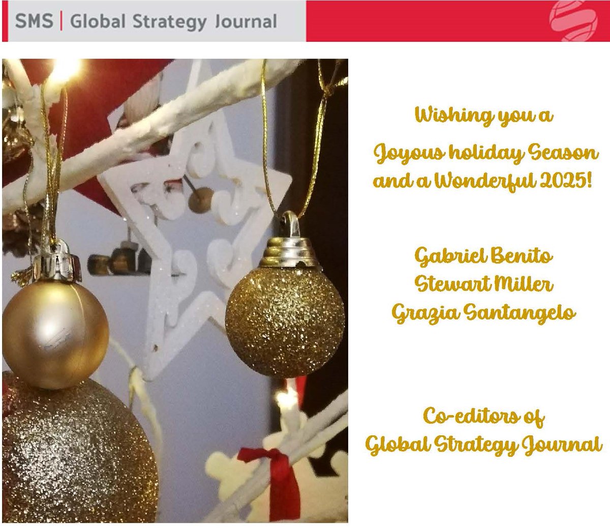 Wishing you all a happy holiday season. Cheers to 2025!