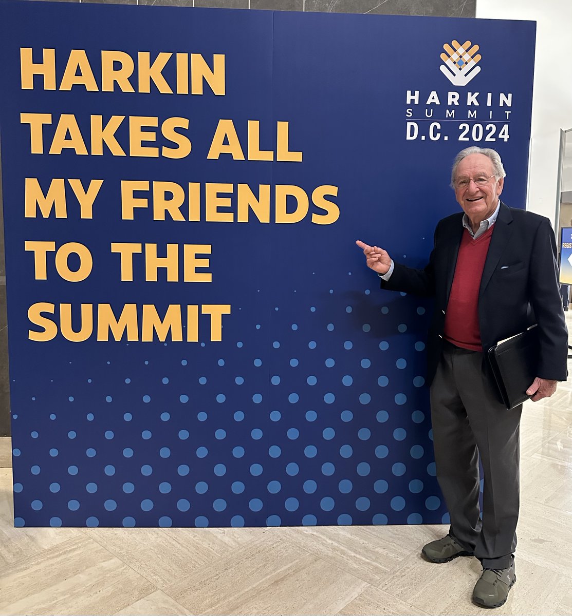 Harkin Summit attendees: Don't forget to snap a picture in front of our photo wall near the exhibitor booths. Tag us in your photos and use the hashtag #HarkinSummit24!