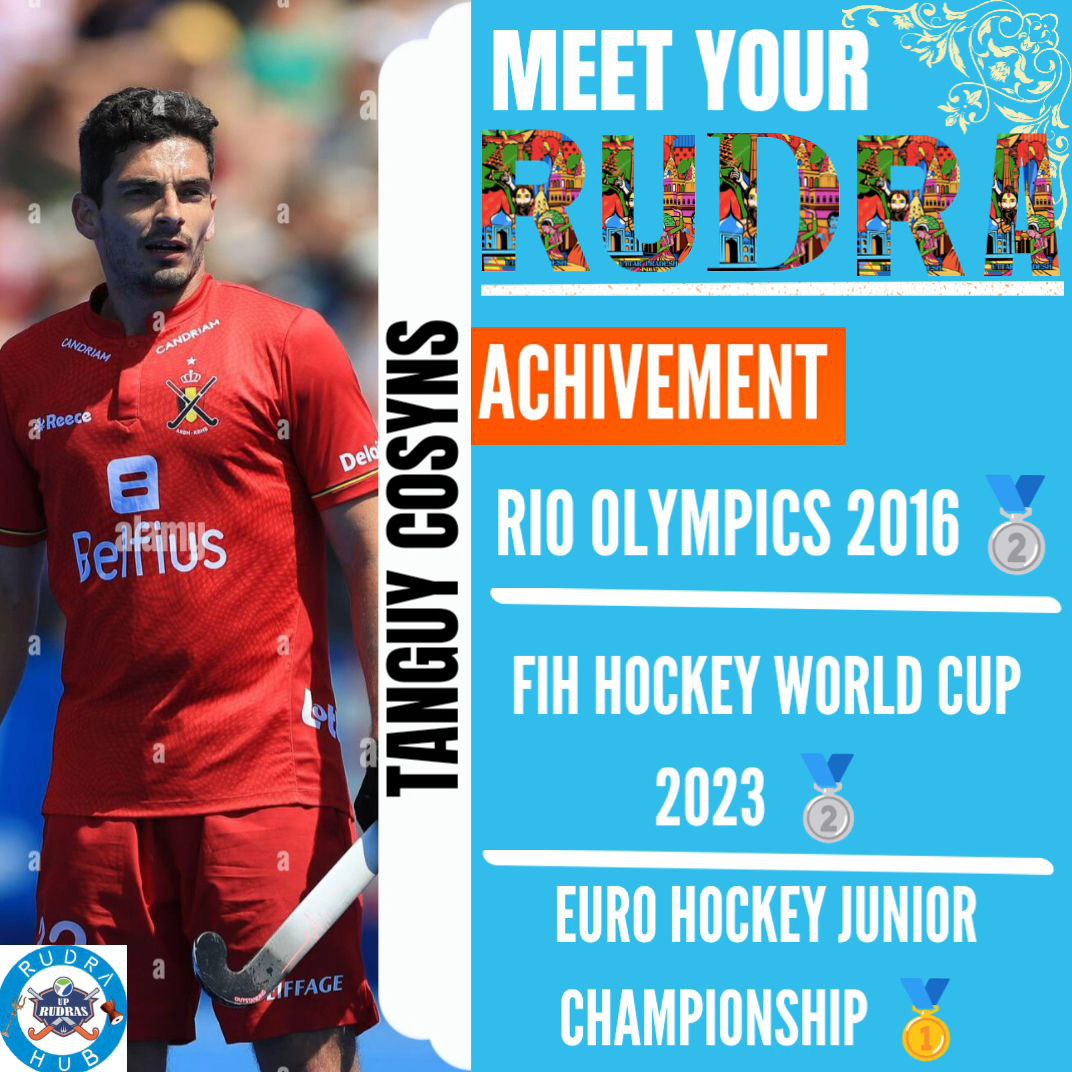 Welcome our 🏑 Star Forward from  "Crossroads of Europe" !!
<a href="/tanguycosyns/">Cosyns Tanguy</a> is ready to Score Lightening Goals with his Hockey 🏑 Stick for <a href="/UPRudras/">UP Rudras</a> !

Zor Lagake Rudras 🔥 

#UPRudras🔱 |#RudrasHub 
#KhelengeJeeJaanse 
#UttarPradesh | #HeroHIL2024
@hockeyindialeag