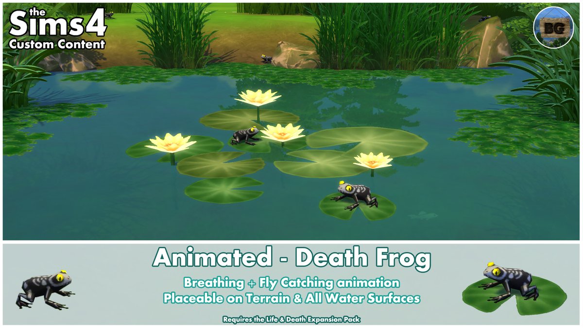 🎉New mod: Animated Death Frog🎉
Death Frog liberated from it's terrarium!
For more info, take a look at the CurseForge project page.
🔽curseforge.com/sims4/build-bu…

#TheSims4 #Sims4 #TheSims4Mods #TheSims4CustomContent #TheSims4CC