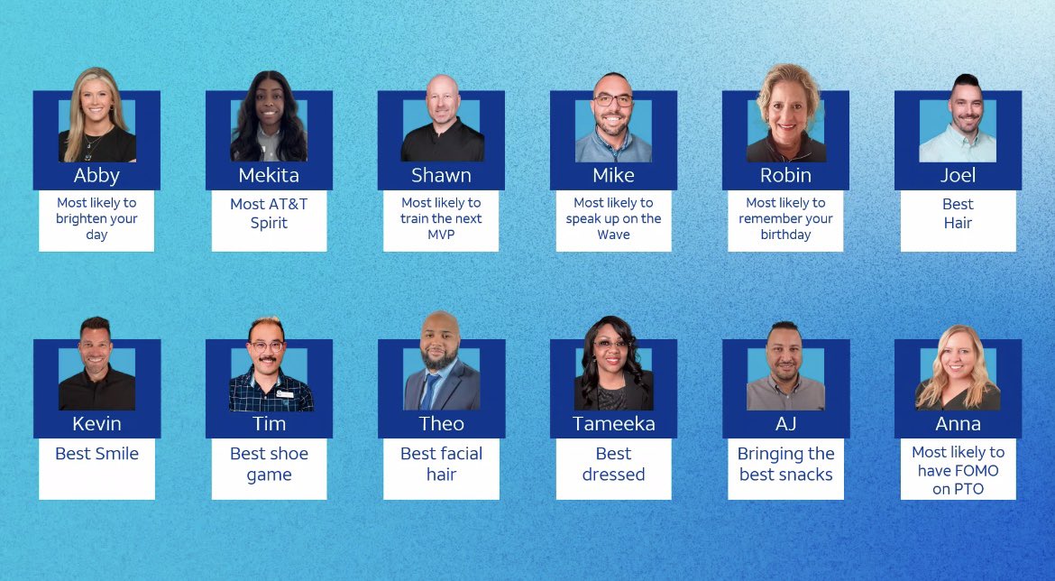Mekita Purkett (@mekitapurkett) on Twitter photo ❤️SUPERLATIVES FUN!!!❤️ Shoutout to GLM for voting me as “THEE MOST AT&T SPIRIT!!! Y’all know I keep the vibes mane! 🤣🤣🤩🤩 <a href="/BrianWest_GLM/">Brian West - GLM VPGM</a> <a href="/PaulSNarvaez1/">Paul S Narvaez</a> <a href="/PaulaVofGLM/">Paula</a> #rubbingelbowswiththefinest!! ✅💫 ❤️SUPERLATIVES FUN!!!❤️ Shoutout to GLM for voting me as “THEE MOST AT&T SPIRIT!!! Y’all know I keep the vibes mane! 🤣🤣🤩🤩 <a href="/BrianWest_GLM/">Brian West - GLM VPGM</a> <a href="/PaulSNarvaez1/">Paul S Narvaez</a> <a href="/PaulaVofGLM/">Paula</a> #rubbingelbowswiththefinest!! ✅💫