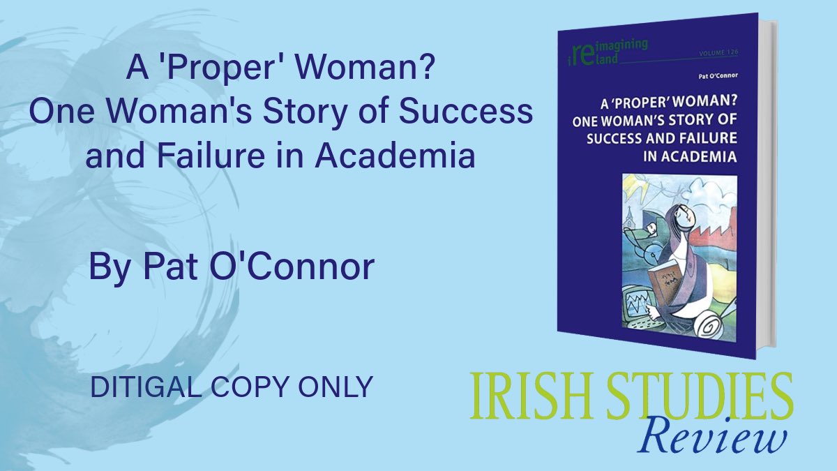 Irish Studies Review (@irishstudiesrev) on Twitter photo 📚Book Available to Review📚
A ‘Proper’ Woman? One Woman’s Story of Success and Failure in Academia by Pat O’Connor
DIGITAL COPY ONLY
If you are interested in reviewing please contact us via DM or email us at i.studies@bathspa.ac.uk - we look forward to hearing from you!✨ 📚Book Available to Review📚
A ‘Proper’ Woman? One Woman’s Story of Success and Failure in Academia by Pat O’Connor
DIGITAL COPY ONLY
If you are interested in reviewing please contact us via DM or email us at i.studies@bathspa.ac.uk - we look forward to hearing from you!✨