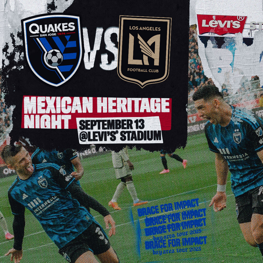 LevisStadium's tweet image. The @SJEarthquakes return for a Mexican Independence Day Weekend clash vs. @LAFC ⚽
📅: Sept. 13 at 4:30 PM
🎟️ Alerts: 49rs.co/4iN21fu