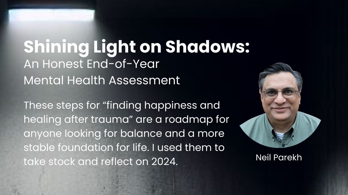 <a href="/shawnavercher/">Shawna Presley Vercher</a> <a href="/dawner100/">Dawn Helmrich</a> <a href="/digimentors/">Digimentors</a> <a href="/sree/">Sree Sreenivasan</a> <a href="/DrSujanaENT/">Dr. Sujana Chandrasekhar</a> <a href="/SpinItSocial/">STEFFEN KAPLAN</a> <a href="/RoseHorowitz31/">Rose Horowitz, #WomenToFollow💃🏼</a> <a href="/BigGreenPen/">Paula Kiger (She/Her)</a> <a href="/CauveryMadhavan/">Cauvery Madhavan</a> <a href="/phaldipur/">Pradnya Haldipur</a> <a href="/AnitaBGreen/">AnitaJo</a> <a href="/AtulGroverMD/">Atul Grover, MD, PhD</a> <a href="/DianaRohini/">ᴅɪᴀɴᴀ ʀᴏʜɪɴɪ</a> <a href="/michelebraphael/">Michele Raphael, MA, RYT</a> <a href="/stevederive/">Steve Taylor</a> <a href="/jeffrey_mmarcus/">Jeffrey Marcus</a> <a href="/johnleemedia/">John Lee</a> <a href="/shashib/">Shashi Bellamkonda</a> <a href="/wordwhacker/">Linda Bernstein (Threads: @wordwhacker)</a> <a href="/jswatz/">John Schwartz</a> <a href="/tamcdonald/">Tim McDonald #DonateLife Transplant Recipient</a> <a href="/iloveclair/">Claire Filz</a> 4/x Here's my post for Ep. 20 of #ShiningLightonShadows. I did an end-of-year assessment of some of the #mentalhealth challenges I'm still dealing with. I was honest. I'm making some progress but also struggling in some areas.

🔗neilparekh.org/post/an-honest…

#MentalHealthMatters