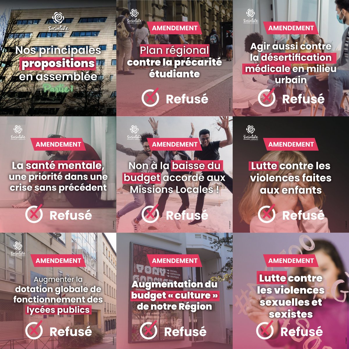 SocialistesAuRA's tweet photo. 🗳La première partie de nos amendements a été rejetée en bloc par la majorité régionale #DirectAuRA

Retrouvez nos propositions 👇 https://t.co/xACayro58q
