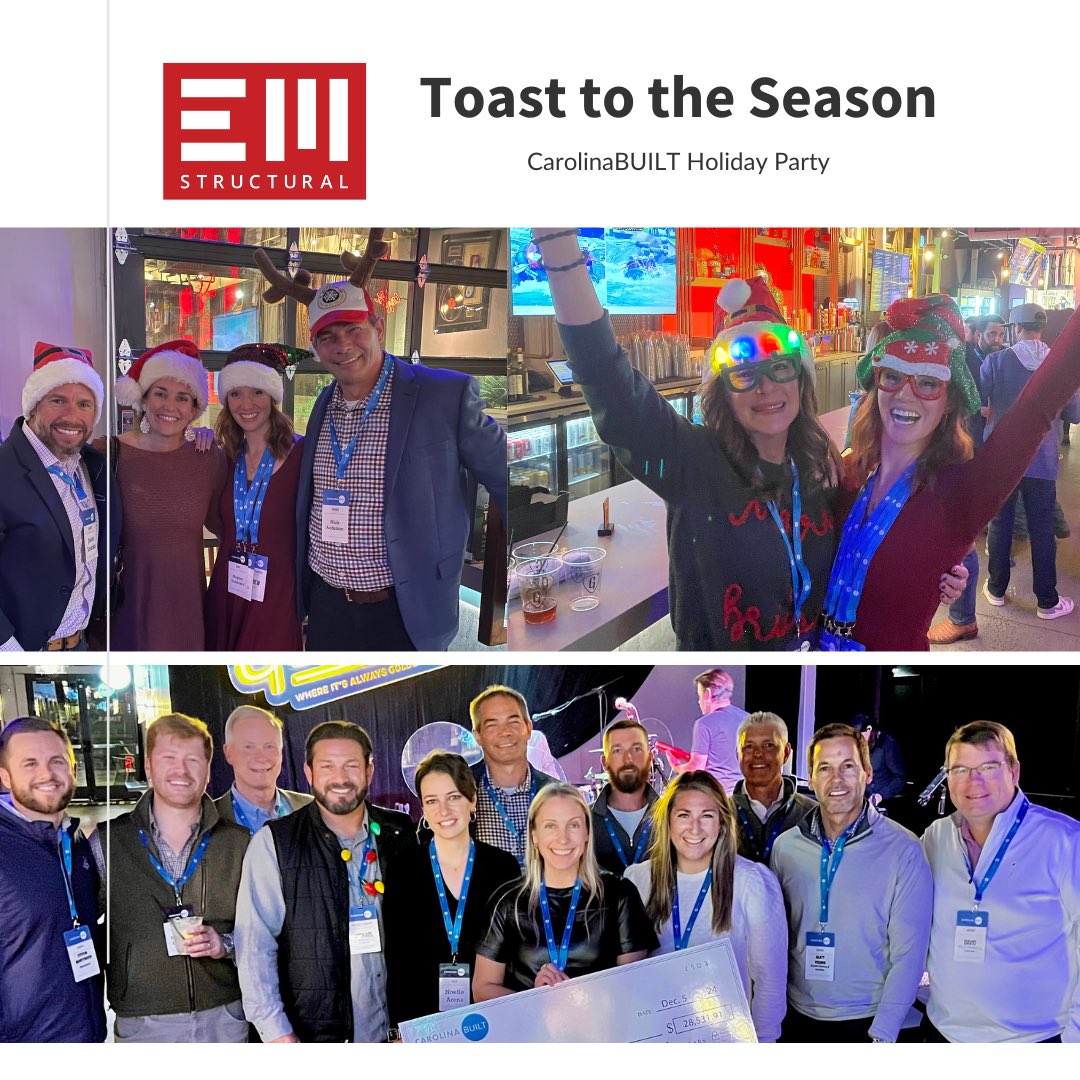 EMStructural's tweet photo. We had an amazing time at the recent @CarolinaBUILT holiday party — great company, laughter, and unforgettable memories. Here’s to building even more awesome moments together in the year ahead!

#EMStructural #structuralengineering #WorkHardLiveWell #HolidayFun #CarolinaBUILT https://t.co/zEY4UM33IZ
