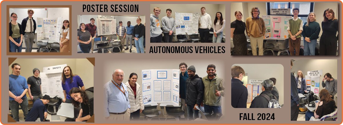 BGSU_CS's tweet photo. Students presenting their posters on autonomous vehicles in Dr. Rajaei's Networking Course! https://t.co/5n7JPuk67o
