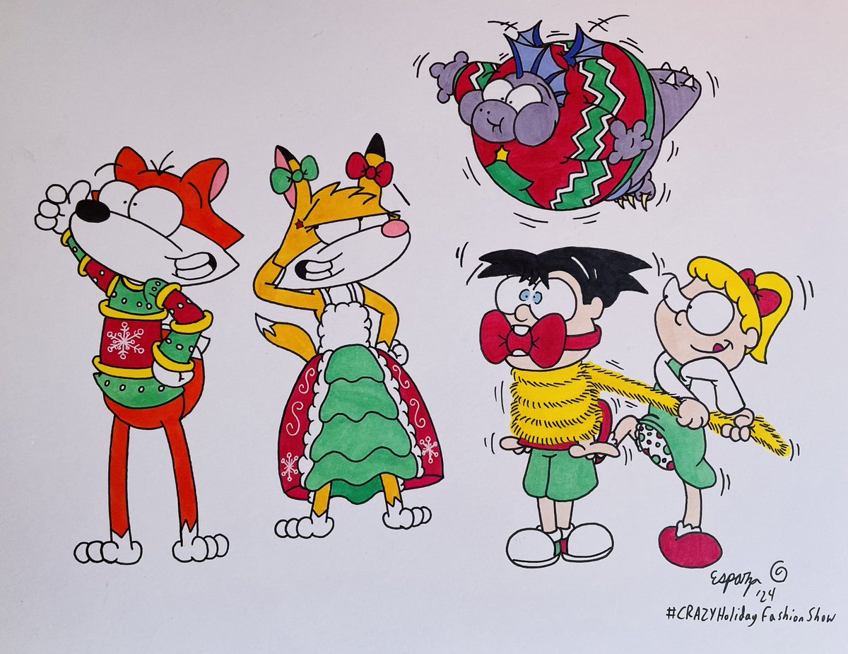 It’s the #CRAZYHolidayFashionShow! The CRAZY Crew is out in full force and ready to strut their stuff! Pepper’s still a bit puffed from the #CRAZIESDayParade, but Bubble and Willow helped him dress up! And after several incidents, Mindy made sure Mike wouldn’t ruin things again!
