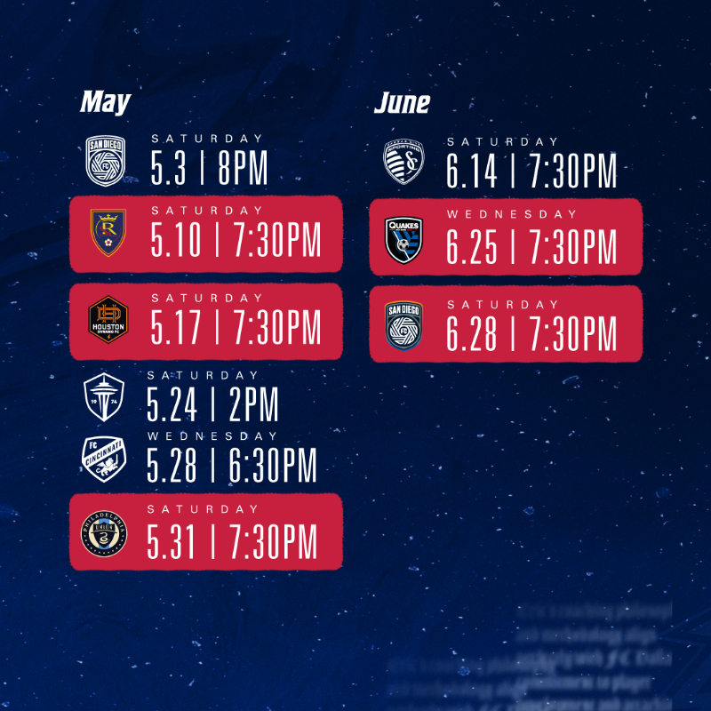 FCDallas's tweet photo. The path is set. Our 2025 schedule is here.