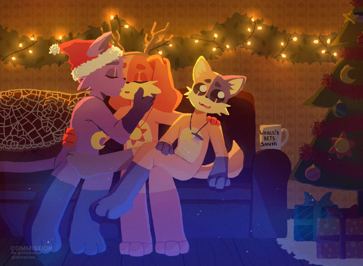 ImnotJas_'s tweet image. Commission by:
@theSooce 
Daynap Family 

#SmilingCrittersAU #SmilingCritters #CritterTale #dogday #catnap