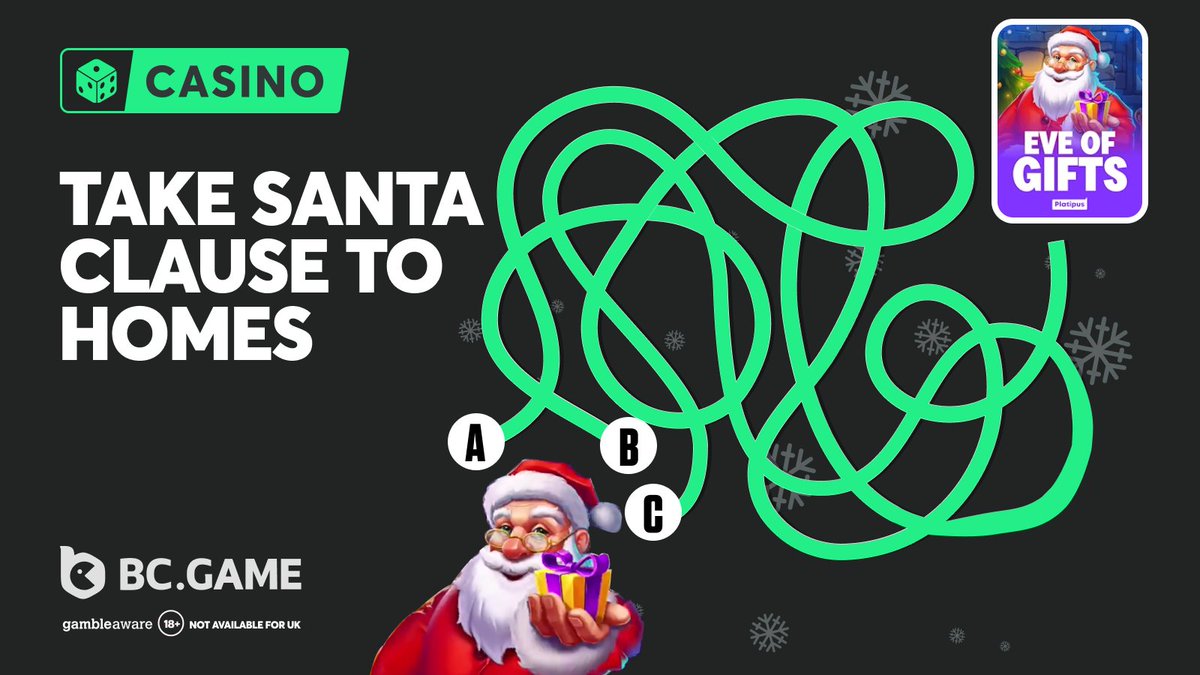 HOLIDAY MADNESS ALERT! 🎁
Take SANTA CLAUS HOME this season! 5 WINNERS will receive $50 BCD each!

How to enter:
Comment your guess (A, B, or C) along with your BCGAME User ID!

Tag your squad, spread the festive FEVER – who's joining you on this holiday glory?!